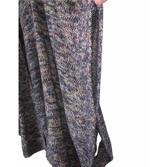Chunky Multi Colored Loose Knit Open Cardigan - Picture 2 of 6